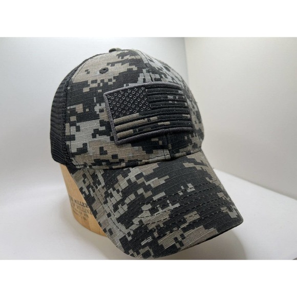 Camo American Flag Hat Mesh Snapback Ace Cap Inc. - Picture 1 of 7